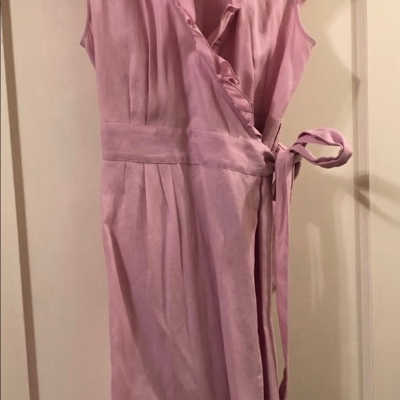 j crew linen wrap dress